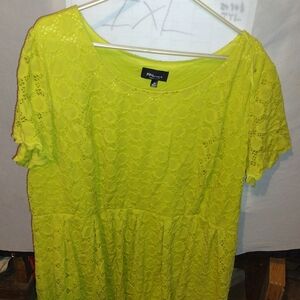 Studio Chartreuse Lace Top